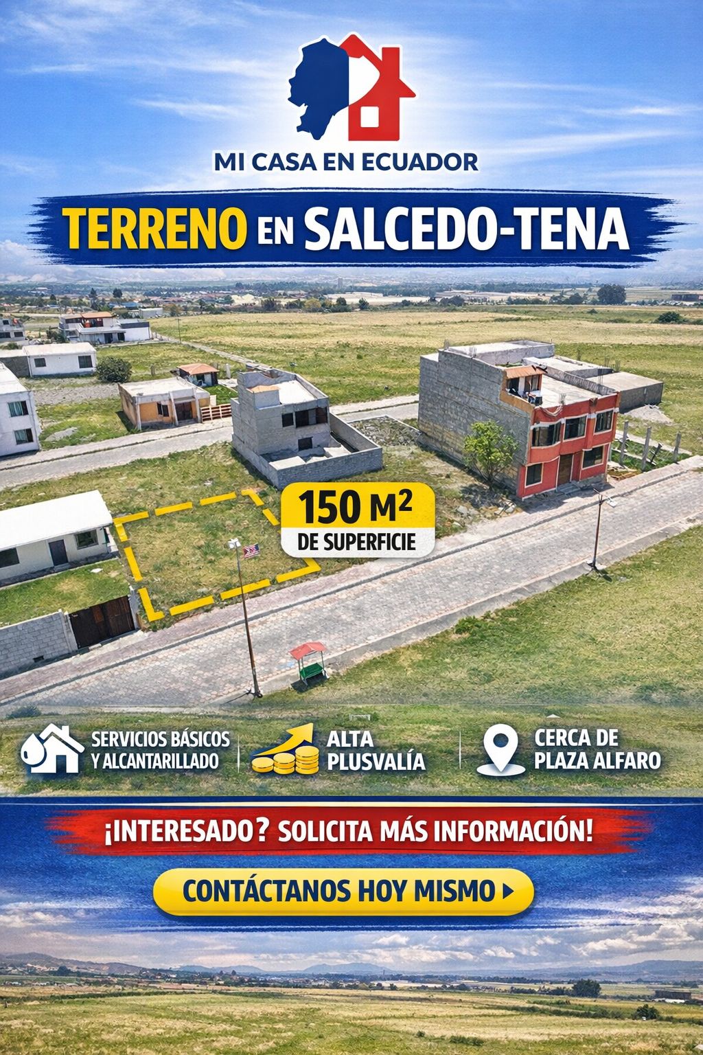 Terreno Salcedo 150m2 Via Salcedo-Tena